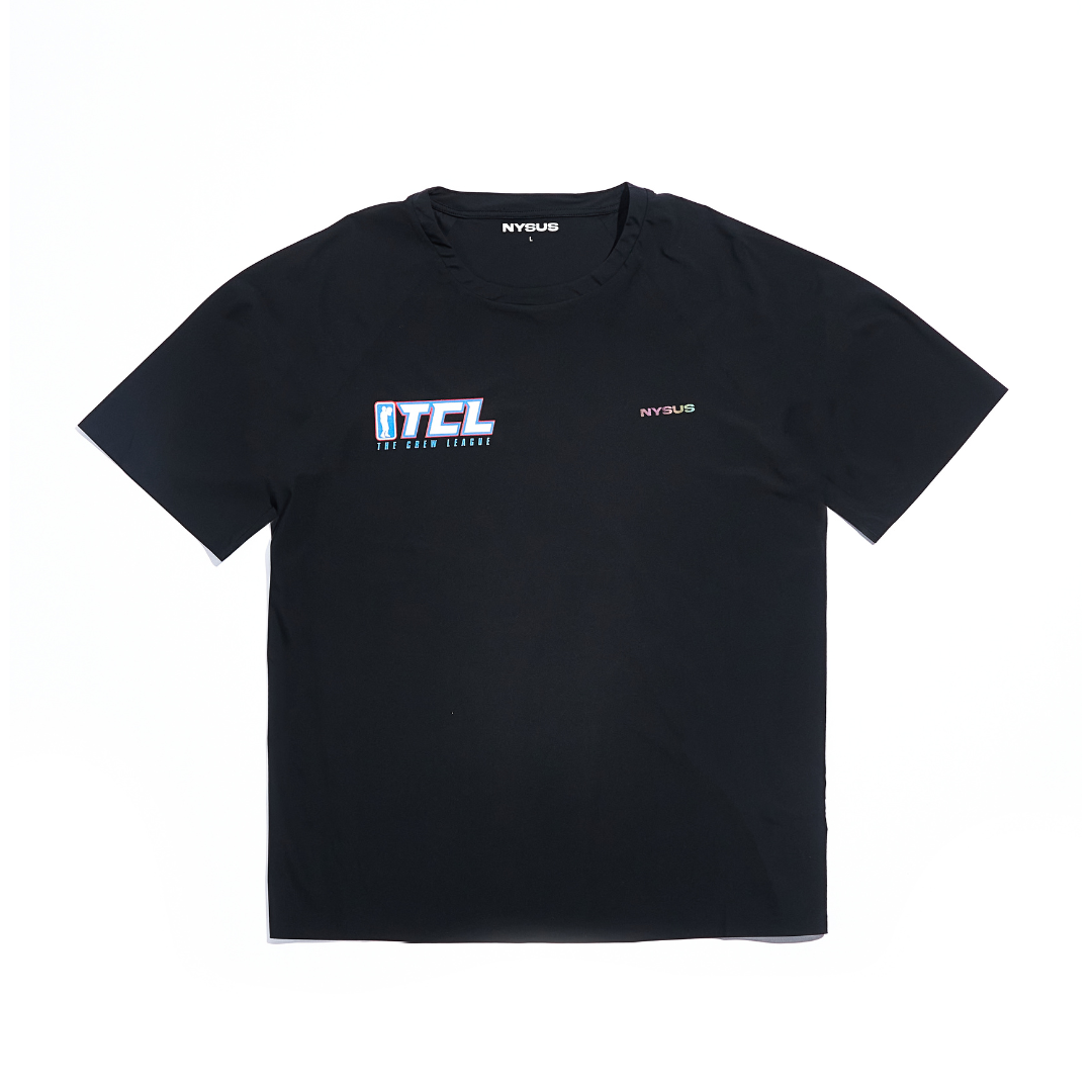 TCL X NYSUS Black T-Shirt [PRE-ORDER] – THE CREW LEAGUE